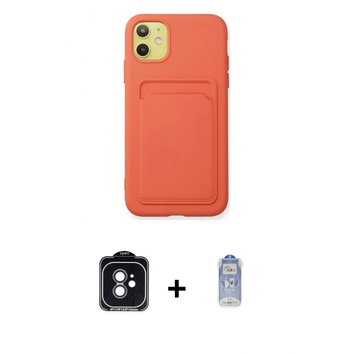 MARSİLYAN™- iPhone 11 Kılıf Vadi Çizgi Prime - Siyah Joko Magic 5D Cam + Siyah PVD Metal Kamera Lens
