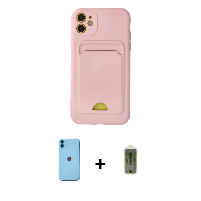 MARSİLYAN™- iPhone 11 Kılıf Vadi Çizgi Prime - Siyah Joko Magic 5D Hayalet Cam + Neon Fosforlu Kamera Lens - MI