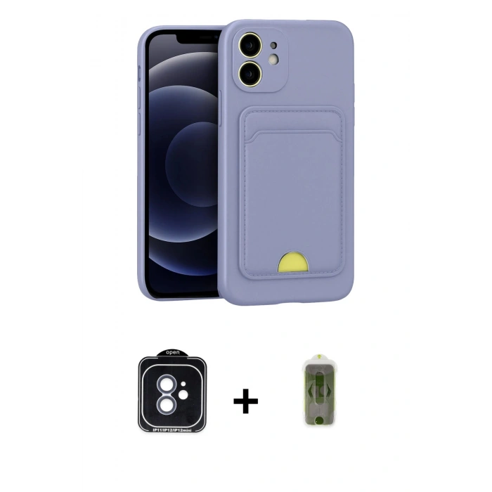 MARSİLYAN™- iPhone 11 Kılıf Vadi Çizgi Prime - Siyah Joko Magic 5D Hayalet Cam + PVD Metal Kamera Lens - MI