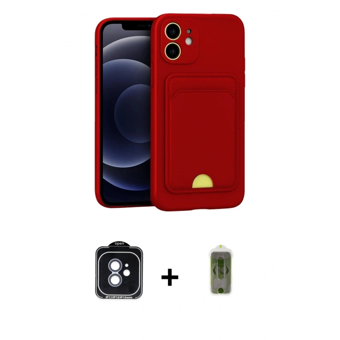 MARSİLYAN™- iPhone 11 Kılıf Vadi Çizgi Prime - Siyah Joko Magic 5D Hayalet Cam + PVD Metal Kamera Lens - MI