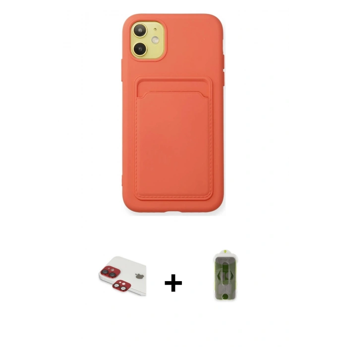 MARSİLYAN™- iPhone 11 Kılıf Vadi Çizgi Prime - Siyah Joko Magic 5D Hayalet Cam + Pers Alüminyum Kamera Lens - KI