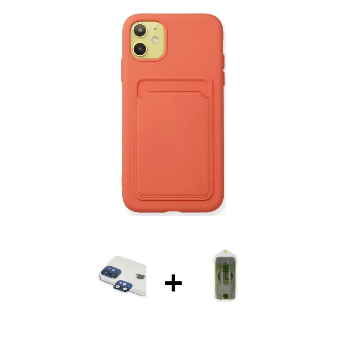 MARSİLYAN™- iPhone 11 Kılıf Vadi Çizgi Prime - Siyah Joko Magic 5D Hayalet Cam + Pers Alüminyum Kamera Lens - LT