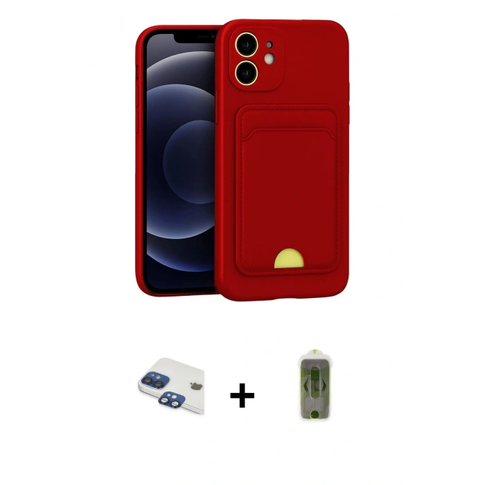 MARSİLYAN™- iPhone 11 Kılıf Vadi Çizgi Prime - Siyah Joko Magic 5D Hayalet Cam + Pers Alüminyum Kamera Lens - LT