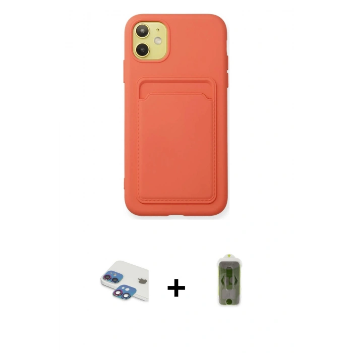 MARSİLYAN™- iPhone 11 Kılıf Vadi Çizgi Prime - Siyah Joko Magic 5D Hayalet Cam + Pers Alüminyum Kamera Lens - GI