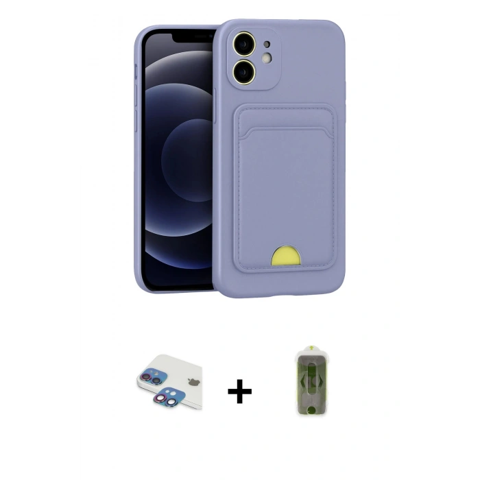MARSİLYAN™- iPhone 11 Kılıf Vadi Çizgi Prime - Siyah Joko Magic 5D Hayalet Cam + Pers Alüminyum Kamera Lens - GI