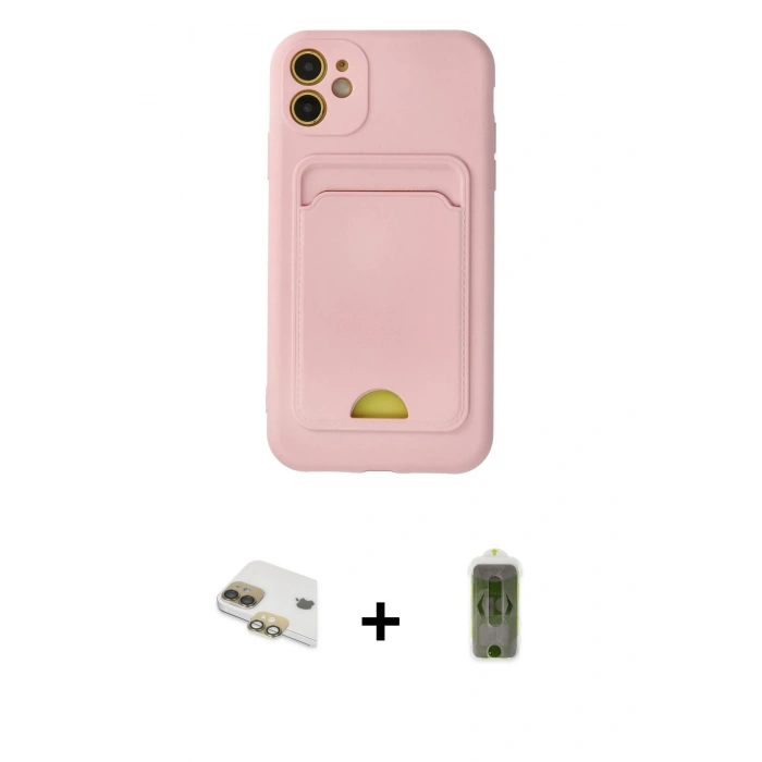 MARSİLYAN™- iPhone 11 Kılıf Vadi Çizgi Prime - Siyah Joko Magic 5D Hayalet Cam + Pers Alüminyum Kamera Lens - GD