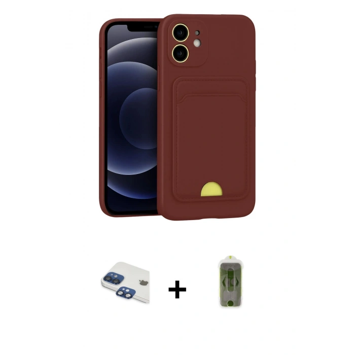 MARSİLYAN™- iPhone 11 Kılıf Vadi Çizgi Prime - Siyah Joko Magic 5D Hayalet Cam + Pers Alüminyum Kamera Lens - LT