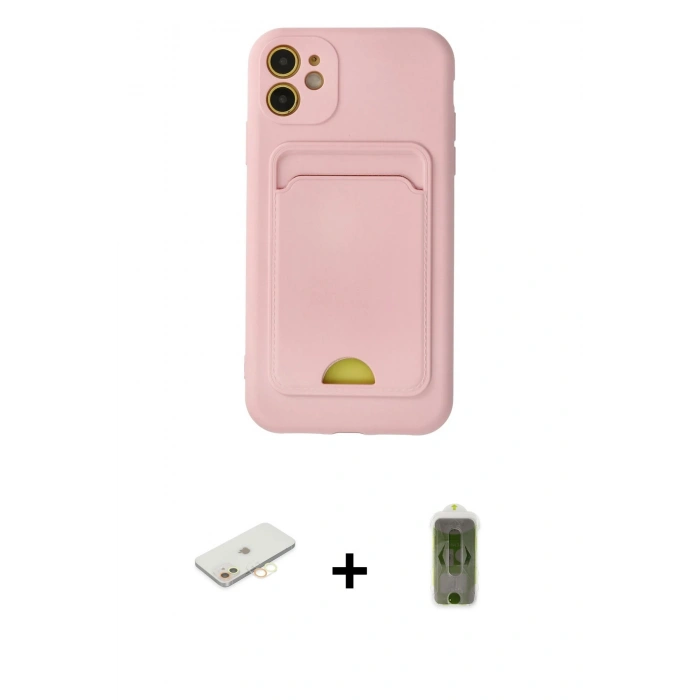 MARSİLYAN™- iPhone 11 Kılıf Vadi Çizgi Prime - Siyah Joko Magic 5D Hayalet Cam + Renkli Kamera Lens Koruma Cam - SI