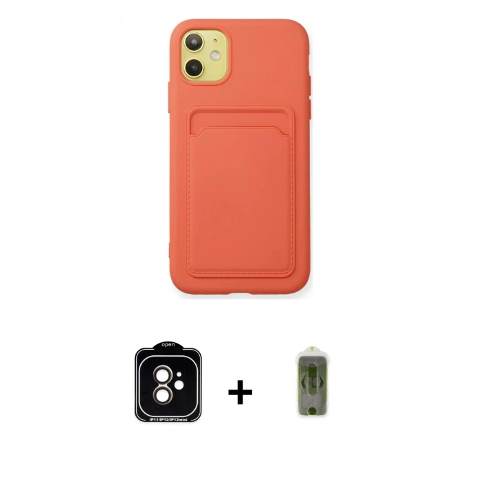 MARSİLYAN™- iPhone 11 Kılıf Vadi Çizgi Prime - Siyah Joko Magic 5D Hayalet Cam + PVD Metal Kamera Lens - TU