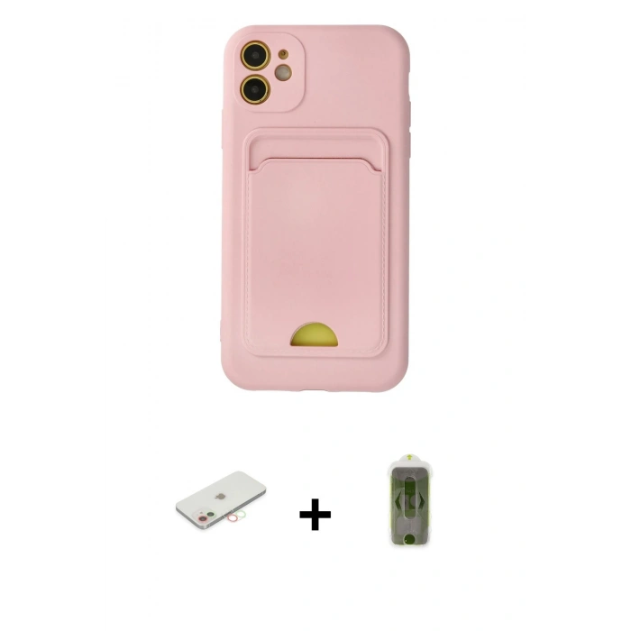 MARSİLYAN™- iPhone 11 Kılıf Vadi Çizgi Prime - Siyah Joko Magic 5D Hayalet Cam + Renkli Kamera Lens Koruma Cam - YL