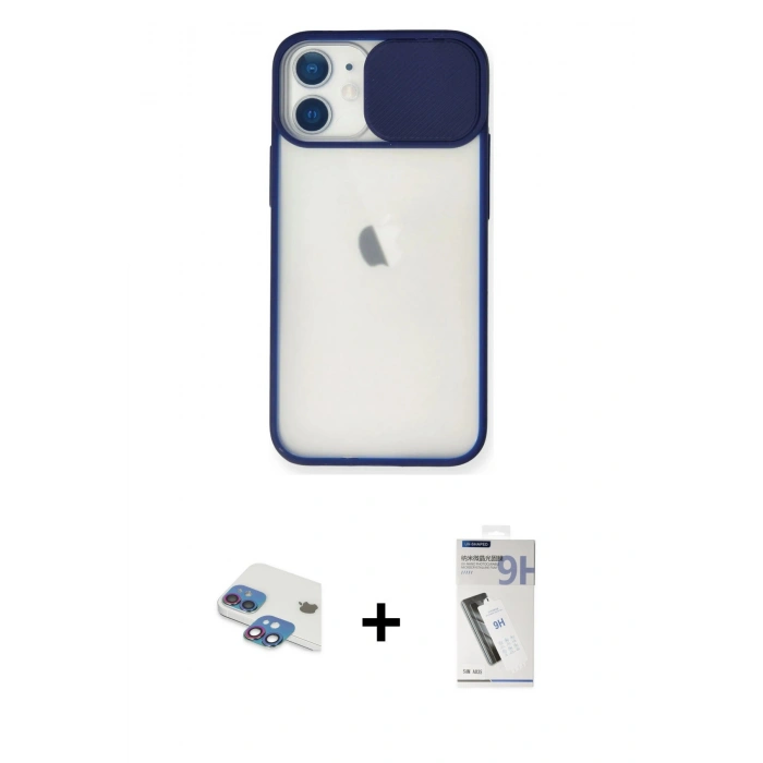 MARSİLYAN™- iPhone 11 Kılıf Vadi Çizgi - Şeffaf Uv Polymer Nano Ekran Koruyucu + Pers Alüminyum Kamera Lens - GI