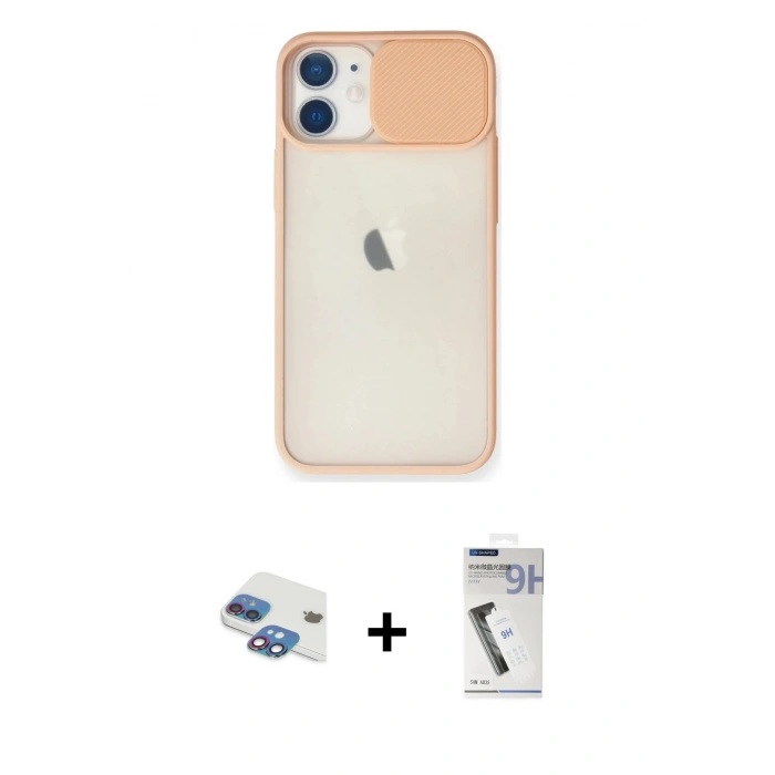 MARSİLYAN™- iPhone 11 Kılıf Vadi Çizgi - Şeffaf Uv Polymer Nano Ekran Koruyucu + Pers Alüminyum Kamera Lens - GI