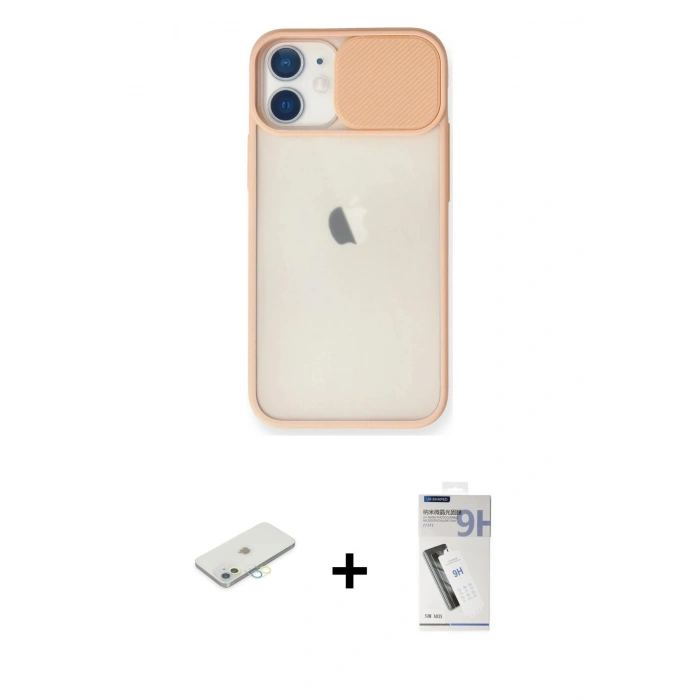 MARSİLYAN™- iPhone 11 Kılıf Vadi Çizgi - Şeffaf Uv Polymer Nano Ekran Koruyucu + Renkli Kamera Lens Koruma Cam - SI