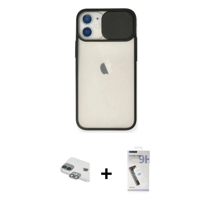 MARSİLYAN™- iPhone 11 Kılıf Vadi Çizgi - Şeffaf Uv Polymer Nano Ekran Koruyucu + Pers Alüminyum Kamera Lens - YL