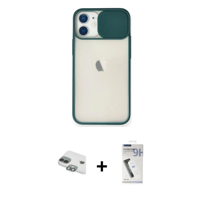 MARSİLYAN™- iPhone 11 Kılıf Vadi Çizgi - Şeffaf Uv Polymer Nano Ekran Koruyucu + Pers Alüminyum Kamera Lens - YL