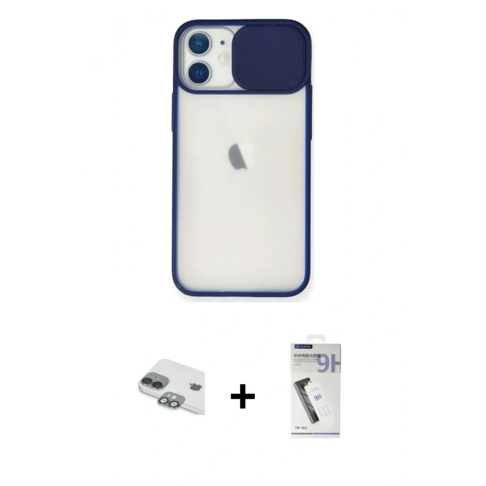 MARSİLYAN™- iPhone 11 Kılıf Vadi Çizgi - Şeffaf Uv Polymer Nano Ekran Koruyucu + Pers Alüminyum Kamera Lens - YL
