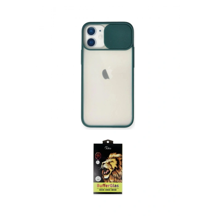 MARSİLYAN™- iPhone 11 Kılıf Vadi Çizgi - Siyah Buffer Cam Ekran Koruyucu