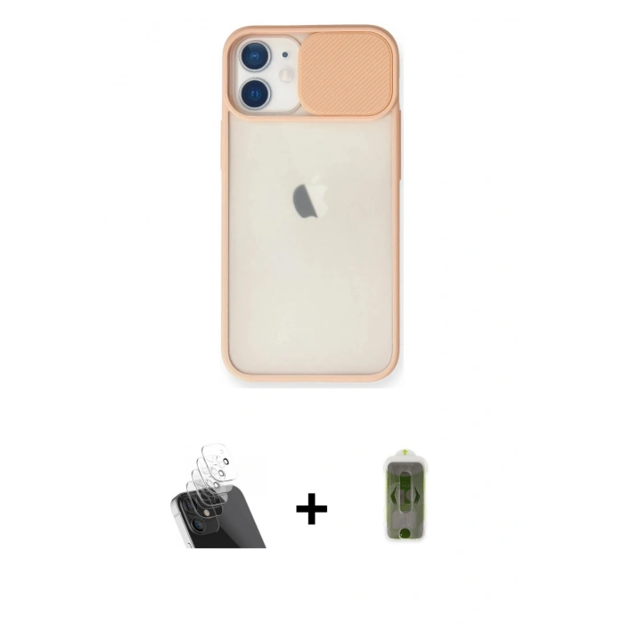 MARSİLYAN™- iPhone 11 Kılıf Vadi Çizgi - Siyah Joko Magic 5D Hayalet Cam + Kamera Lens Koruma Cam - SF