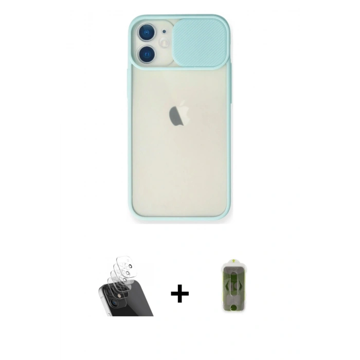 MARSİLYAN™- iPhone 11 Kılıf Vadi Çizgi - Siyah Joko Magic 5D Hayalet Cam + Kamera Lens Koruma Cam - SF