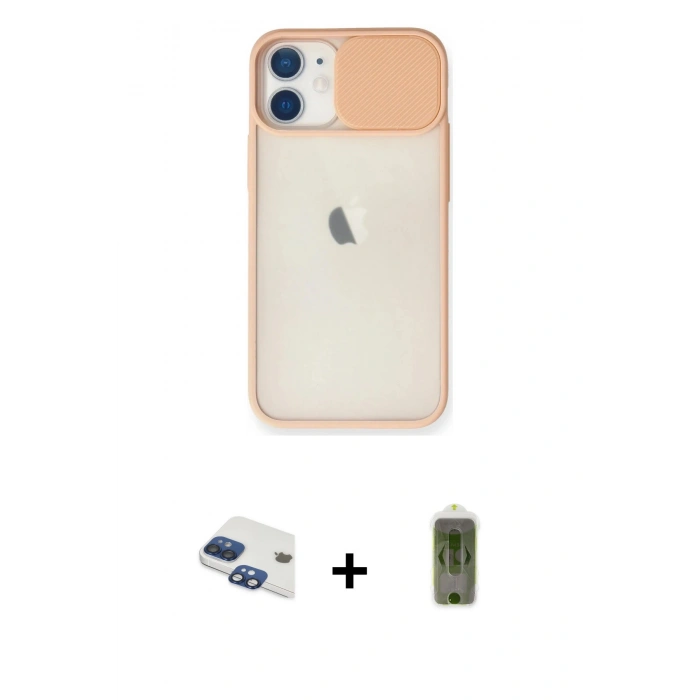 MARSİLYAN™- iPhone 11 Kılıf Vadi Çizgi - Siyah Joko Magic 5D Hayalet Cam + Pers Alüminyum Kamera Lens - LT