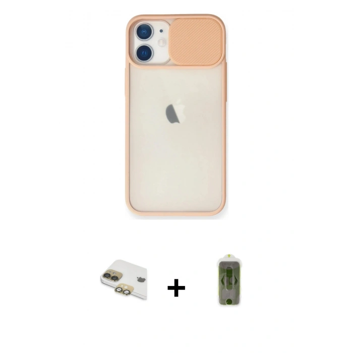 MARSİLYAN™- iPhone 11 Kılıf Vadi Çizgi - Siyah Joko Magic 5D Hayalet Cam + Pers Alüminyum Kamera Lens - GD