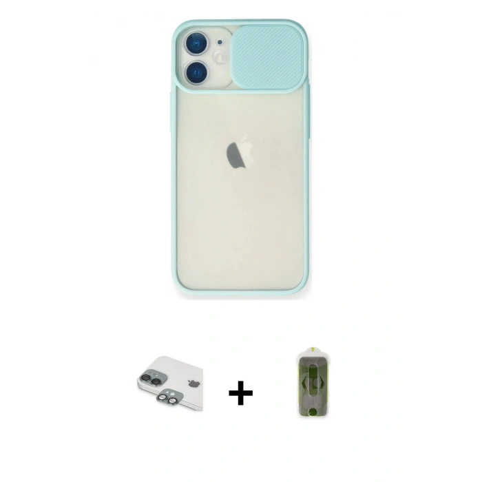 MARSİLYAN™- iPhone 11 Kılıf Vadi Çizgi - Siyah Joko Magic 5D Hayalet Cam + Pers Alüminyum Kamera Lens - YL