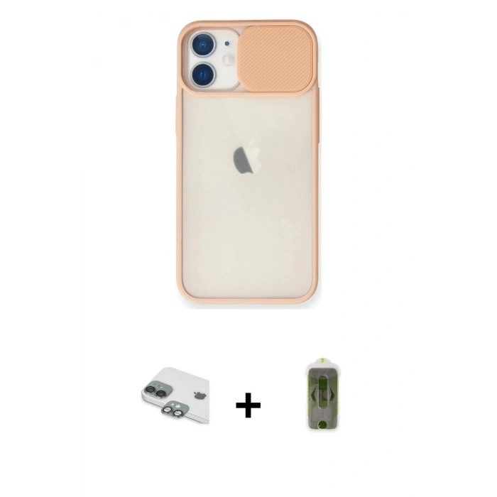 MARSİLYAN™- iPhone 11 Kılıf Vadi Çizgi - Siyah Joko Magic 5D Hayalet Cam + Pers Alüminyum Kamera Lens - YL