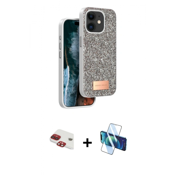 MARSİLYAN™- iPhone 11 Kılıf Vadi Klasik Serisi - Siyah 3D Antistatik Seramik Nano Ekran Koruyucu + Pers Alüminyum Kamera Lens - KI