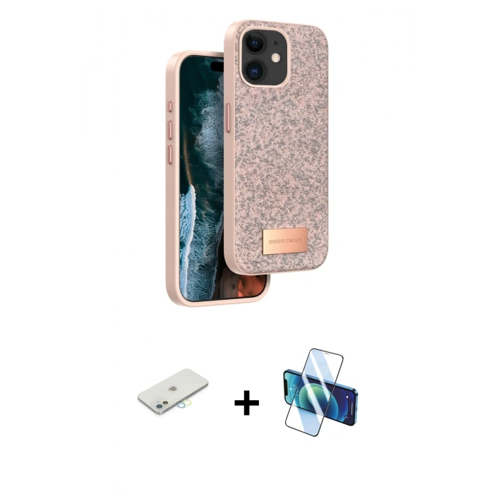 MARSİLYAN™- iPhone 11 Kılıf Vadi Klasik Serisi - Siyah 3D Antistatik Seramik Nano Ekran Koruyucu + Renkli Kamera Lens Koruma Cam - SI