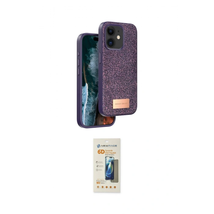 MARSİLYAN™- iPhone 11 Kılıf Vadi Klasik Serisi - Siyah 6D Mat Seramik Hayalet Nano Ekran Koruyucu