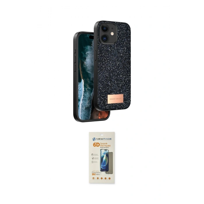 MARSİLYAN™- iPhone 11 Kılıf Vadi Klasik Serisi - Siyah 6D Mat Seramik Hayalet Nano Ekran Koruyucu