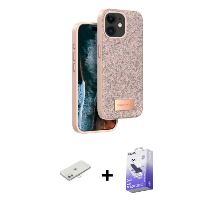MARSİLYAN™- iPhone 11 Kılıf Vadi Klasik Serisi - Siyah Bilvis 5in1 5D Magic Hayalet Cam Ekran Koruyucu + Renkli Kamera Lens Koruma Cam - SI