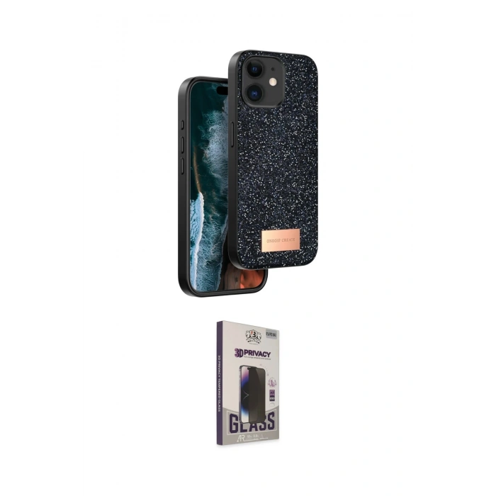 MARSİLYAN™- iPhone 11 Kılıf Vadi Klasik Serisi - Siyah Bilvis Hayalet Cam Ekran Koruyucu