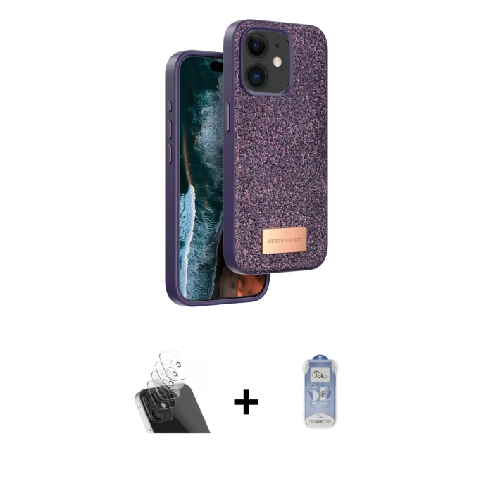 MARSİLYAN™- iPhone 11 Kılıf Vadi Klasik Serisi - Siyah Joko Magic 5D Cam + Kamera Lens Koruma Cam - SF