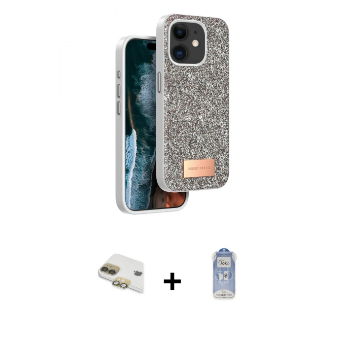 MARSİLYAN™- iPhone 11 Kılıf Vadi Klasik Serisi - Siyah Joko Magic 5D Cam + Pers Alüminyum Kamera Lens - GD