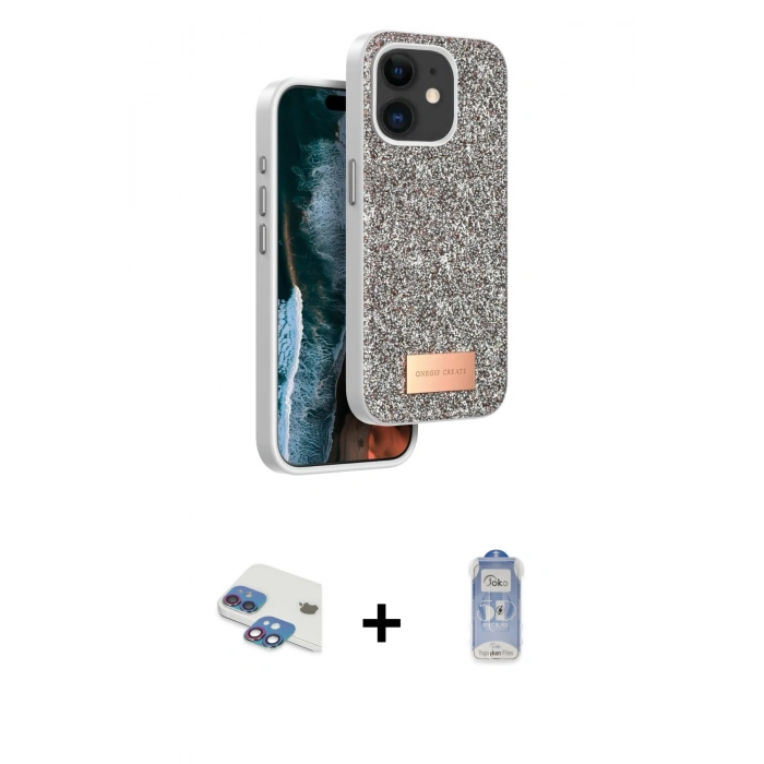MARSİLYAN™- iPhone 11 Kılıf Vadi Klasik Serisi - Siyah Joko Magic 5D Cam + Pers Alüminyum Kamera Lens - GI