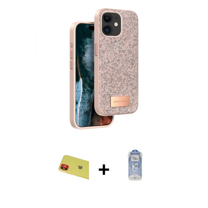 MARSİLYAN™- iPhone 11 Kılıf Vadi Klasik Serisi - Siyah Joko Magic 5D Cam + Rainbow Kamera Lens Koruma Cam - KI