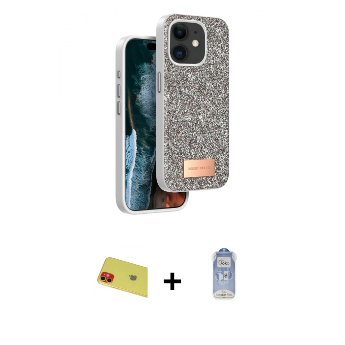 MARSİLYAN™- iPhone 11 Kılıf Vadi Klasik Serisi - Siyah Joko Magic 5D Cam + Rainbow Kamera Lens Koruma Cam - KI