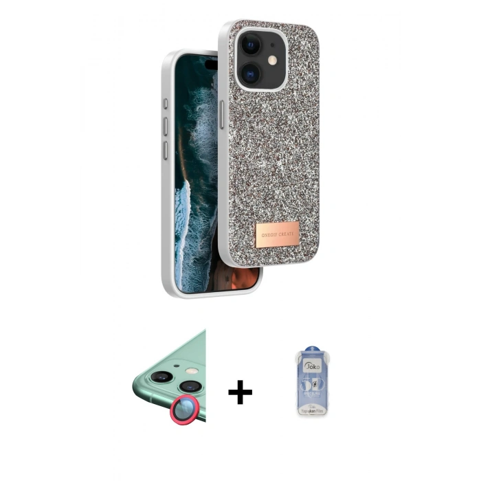 MARSİLYAN™- iPhone 11 Kılıf Vadi Klasik Serisi - Siyah Joko Magic 5D Cam + Raze Metal Kamera Lens - KI
