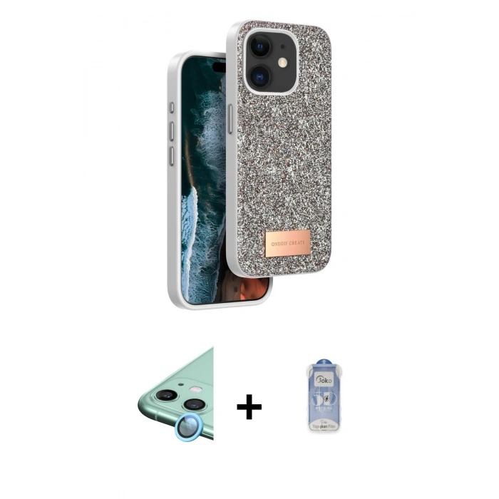 MARSİLYAN™- iPhone 11 Kılıf Vadi Klasik Serisi - Siyah Joko Magic 5D Cam + Raze Metal Kamera Lens - MI