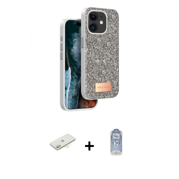 MARSİLYAN™- iPhone 11 Kılıf Vadi Klasik Serisi - Siyah Joko Magic 5D Cam + Renkli Kamera Lens Koruma Cam - SI