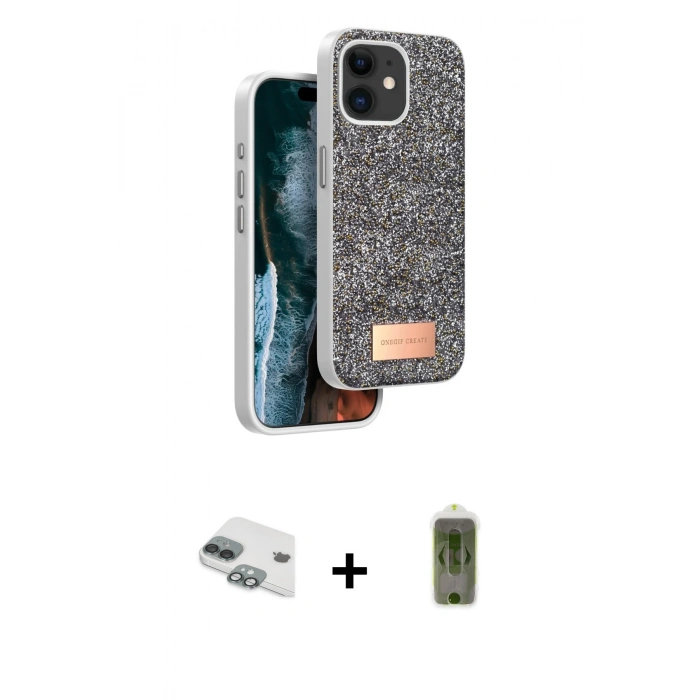 MARSİLYAN™- iPhone 11 Kılıf Vadi Klasik Serisi - Siyah Joko Magic 5D Hayalet Cam + Pers Alüminyum Kamera Lens - YL