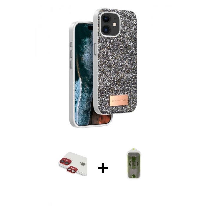 MARSİLYAN™- iPhone 11 Kılıf Vadi Klasik Serisi - Siyah Joko Magic 5D Hayalet Cam + Pers Alüminyum Kamera Lens - KI