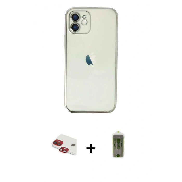 MARSİLYAN™- iPhone 11 Kılıf Vadi Minimal - Siyah Joko Magic 5D Hayalet Cam + Pers Alüminyum Kamera Lens - KI