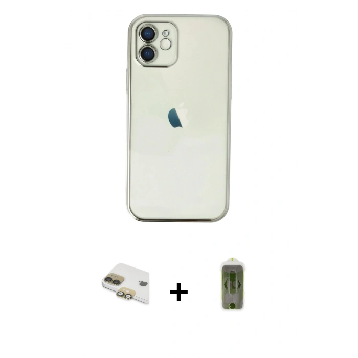 MARSİLYAN™- iPhone 11 Kılıf Vadi Minimal - Siyah Joko Magic 5D Hayalet Cam + Pers Alüminyum Kamera Lens - GD