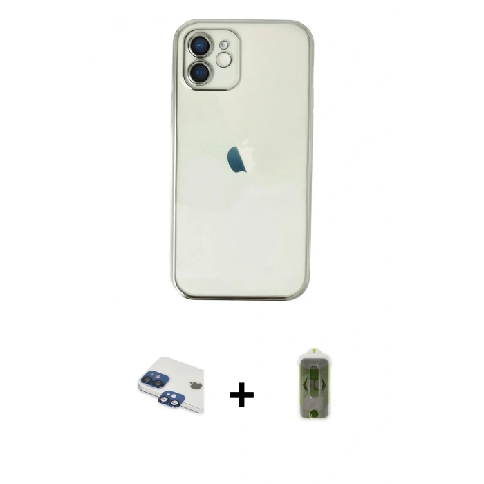 MARSİLYAN™- iPhone 11 Kılıf Vadi Minimal - Siyah Joko Magic 5D Hayalet Cam + Pers Alüminyum Kamera Lens - LT