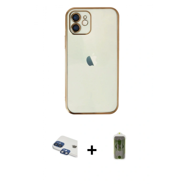 MARSİLYAN™- iPhone 11 Kılıf Vadi Minimal - Siyah Joko Magic 5D Hayalet Cam + Pers Alüminyum Kamera Lens - LT