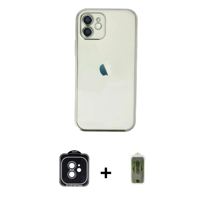 MARSİLYAN™- iPhone 11 Kılıf Vadi Minimal - Siyah Joko Magic 5D Hayalet Cam + PVD Metal Kamera Lens - SH