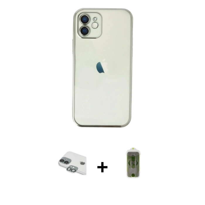 MARSİLYAN™- iPhone 11 Kılıf Vadi Minimal - Siyah Joko Magic 5D Hayalet Cam + Pers Alüminyum Kamera Lens - YL