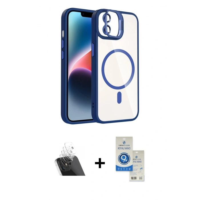 MARSİLYAN™- iPhone 11 Kılıf Yadigar Asil Koleksiyonu - Şeffaf Royal Nano Ekran Koruyucu + Kamera Lens Koruma Cam - SF